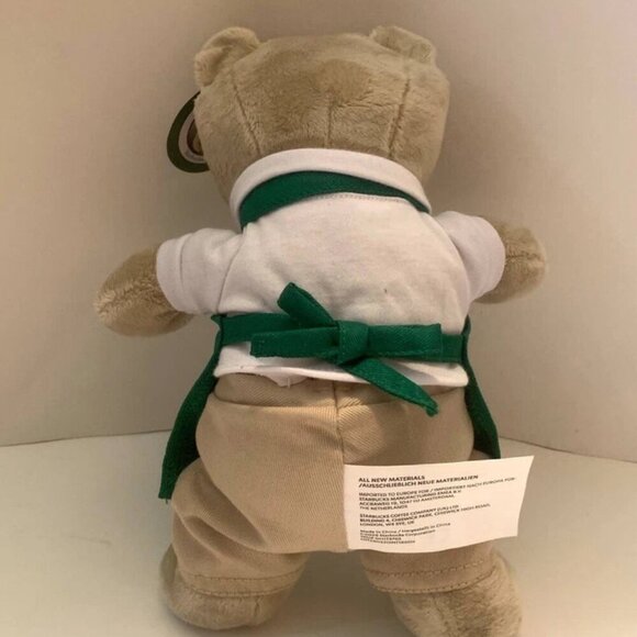 NEW Starbucks GERMANY Exclusive Bearista Plush Teddy Bear With Green Apron - Picture 2 of 4